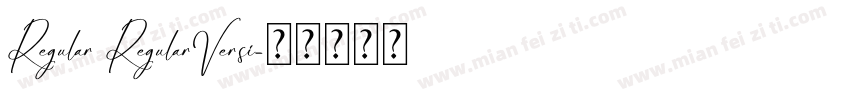 Regular RegularVersi字体转换